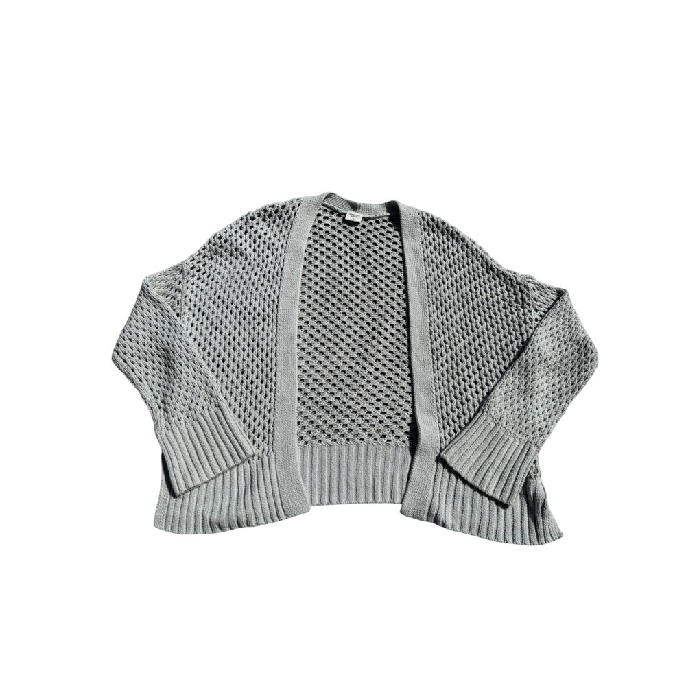 Abercrombie & Fitch Light Gray Open-Weave Cardigan 100% cotton size medium